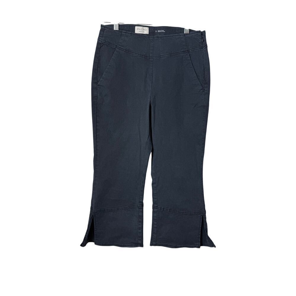 Anthropologie Pilcro Black Noir Stretch Cropped Pants Size Small